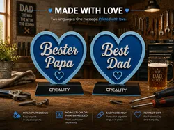 Creality Cloud | Fathers's Day Heart Sign – Best Dad (Multi-Part) | ملفات الطابعة ثلاثية الأبعاد