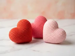 Knitted Heart: Cute, Chonky and Puffy