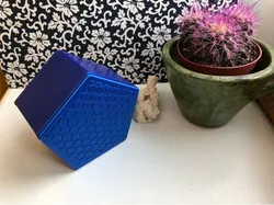 Pentagon box with hinged lid