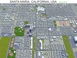 santa maria city california usa 20km