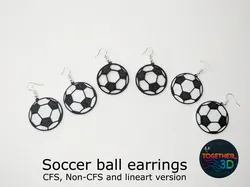 Soccer ball earrings - Free commercial rights
