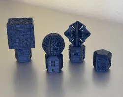 Star Trek Borg Custom DJ Knobs - Cube Sphere Diamond Pentagonal Base