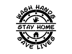 Stay home 3 stencil