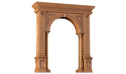 Arched doorway wood Arch in classic style 3D model