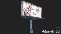 Big Steel Billboards Low-poly 3D model