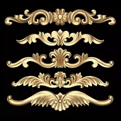 Carved Plaster Molding Decoration 025 Low-poly 3D model