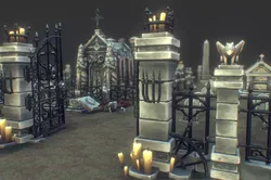 Cemetery Starter Set - Low Poly Hand Painted Low-poly 3D model
