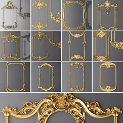 Collection stucco molding frame 3D model