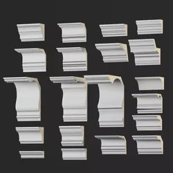 cornice set 2  20model Low-poly 3D model