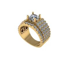 Diamond ring for men 3D Print Model in Rings 542949