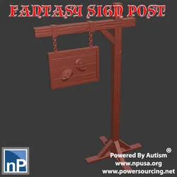 Fantasy Store Signpost Free 3D Print Model in Game Accessories 543900