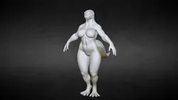 Female Anthro Lizard Base