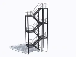 Industrial Stairs 3D model