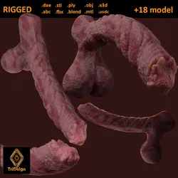 Kuragoth Demon Penis Sextoy Rigged