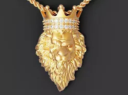 Lion king pendant  Silver Gold  Print 3D print model