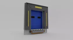 Loading dock door Low-poly 3D model