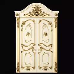 Luxury Classic baroque carved door 3D model