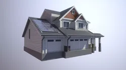 Modern Suburban House 1 Low-poly 3D model