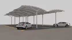 Open Car Parking  Tent 3D model