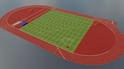 Race Track Low-poly 3D model