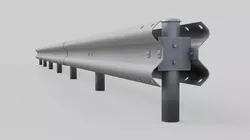 Road Safety Barrier 2A Low-poly 3D model