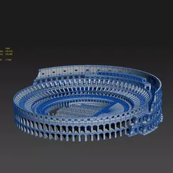 Roman Colosseum Ruins Low-poly 3D model