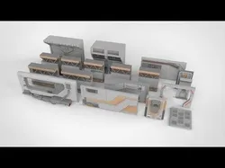 sci-fi Architecture kitbash 5 3D model