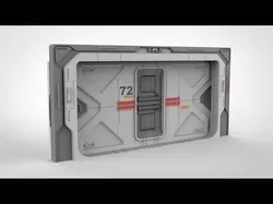 sci fi door 21 3D model