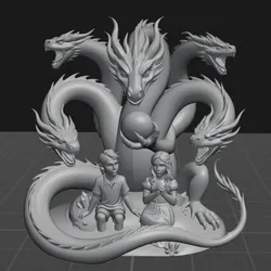 Sculptures & Artworks STL Descărcare - mega dragon  - Søren & Marc’sVerden