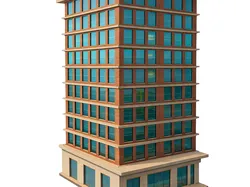Sculptures & Artworks STL Descărcare - Modern Brick Office Tower - MeAmelia