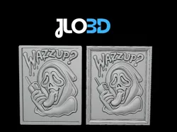 Sculptures & Artworks STL indir - WAZZUP GHOSTFACE RELIEF - Jlo3d