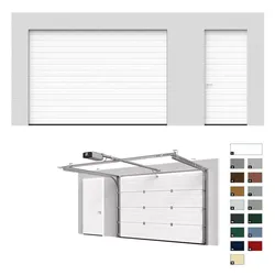Sectional gates Hormann open and closed with side door 3D model