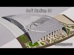 SoFi Stadium - California USA  Low-poly 3D model