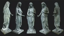 Statue of Sorrow PBR Low-poly 3D model