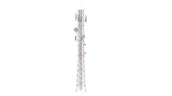 Telecommunication Tower 03  Low-poly 3D model