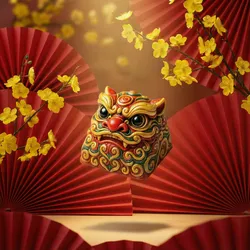 THE LÂN - Mythical Lion Dance Artisan Keycap