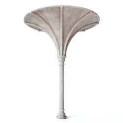 Throme Room Pillar Ceiling Middle 3D model
