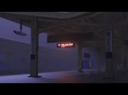 Train Station Environment Modelling Low-poly 3D model