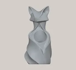 Vase, pocket box, fox sculpture
