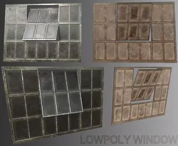 Window - Game Ready - PBR air filter Low-poly 3D model