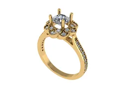 Women diamond engagement ring 3d render 3D Print Model in Rings 542953