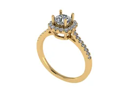 Women diamond engagement ring 3d render 3D Print Model in Rings 542955