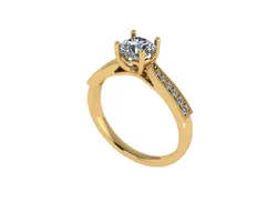 Women diamond engagement ring 3d render 3D Print Model in Rings 543149