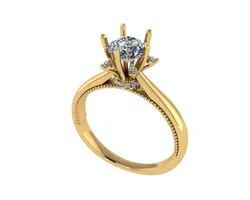 Women diamond engagement ring 3d render 3D Print Model in Rings 543174