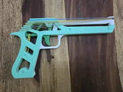 6 Shot Rubber Band Gun - Desert Eagle