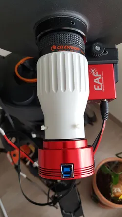 Adaptateur pour cameras ASI sur reducteurs de focale F6.3 Meade ou Celestron