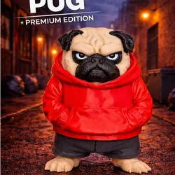 Fișiere pentru imprimante 3D | Fișier 3MF | Urban swag Pug