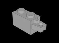 Lego Compatible (30541.dat) Hinge Brick  1 x  2 Locking with Single Finger On End Horizontal