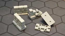 (Obsolete) Masterful Dungeon Tiles v1 (Obsolete)– Modular Wall Tiles – For 2x1 and 2x2 Bases (D&D and RPGs)