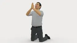 Praying officeman 0811